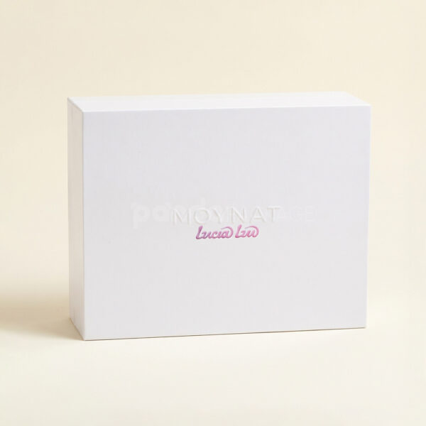 Lavender Flip Lid Rigid Box with Gradient Foil Logo
