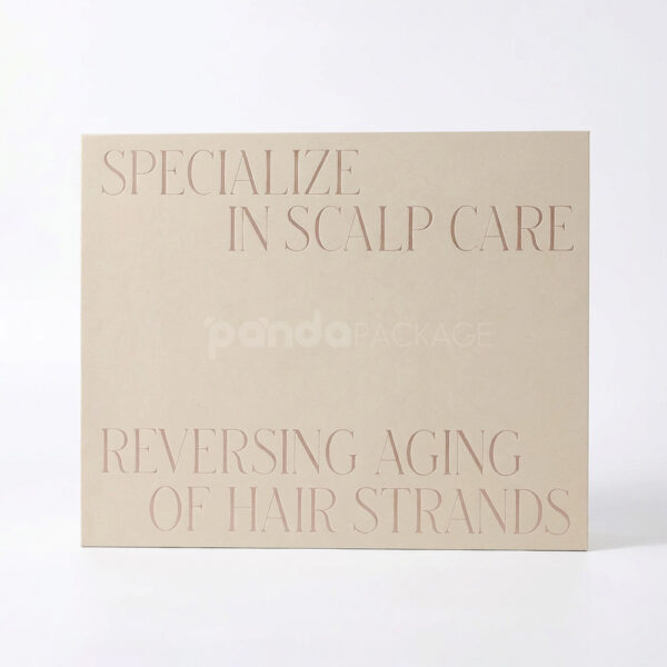 Beige Rigid Flip Lid Box with Foam Insert