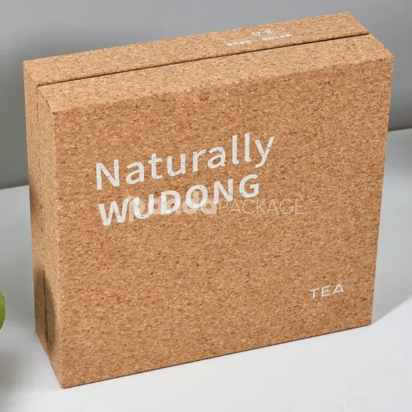 Cork Texture Flip Lid Rigid Box with Compartments