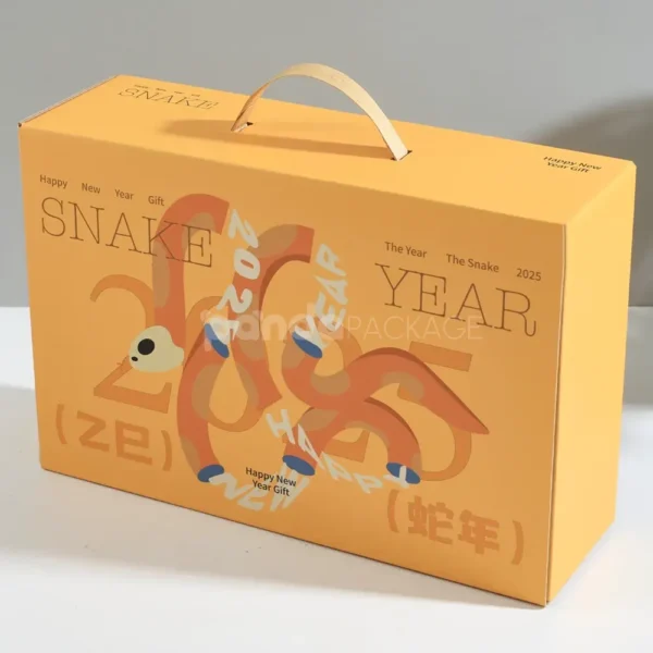 Foldable Kraft Handle Box with Divider Insert Design