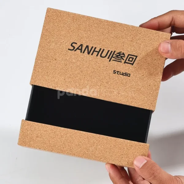 Eco Cork Finish Slide Gift Packaging Box