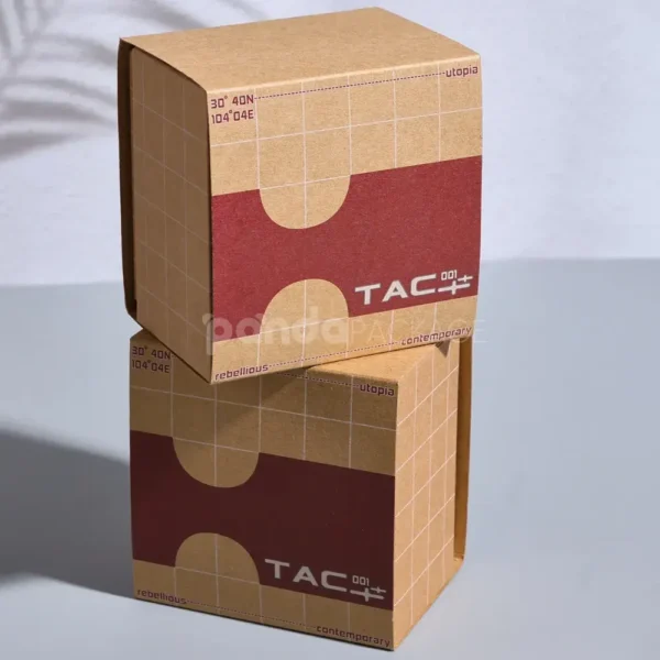 Textured Rigid Lid Box with Layered Insert Cards