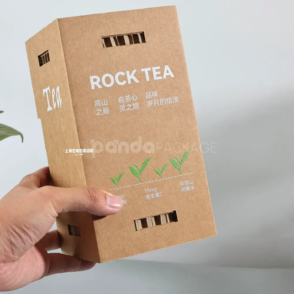 Eco-friendly kraft corrugated packaging box with internal insert