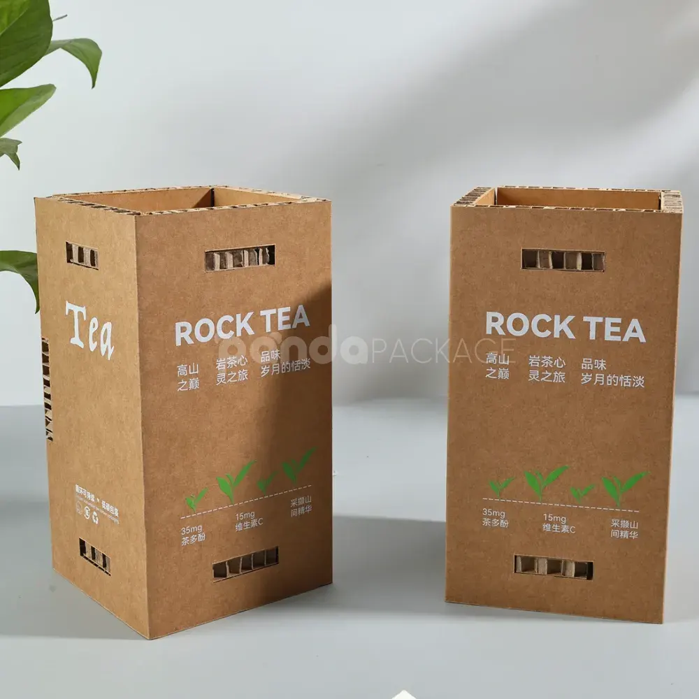 Eco-friendly kraft corrugated packaging box with internal insert