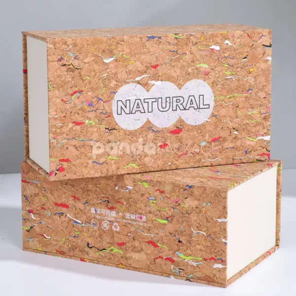 Eco Cork Flip Box with Colorful Texture