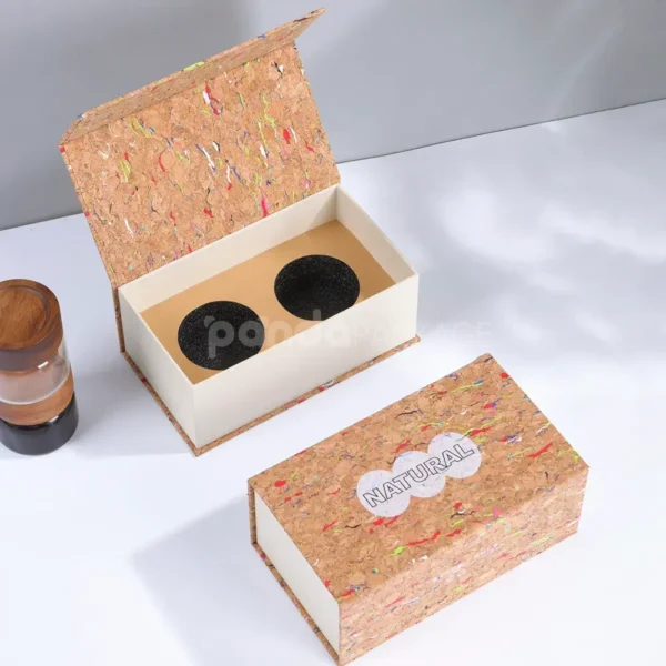 Eco Cork Flip Box with Colorful Texture