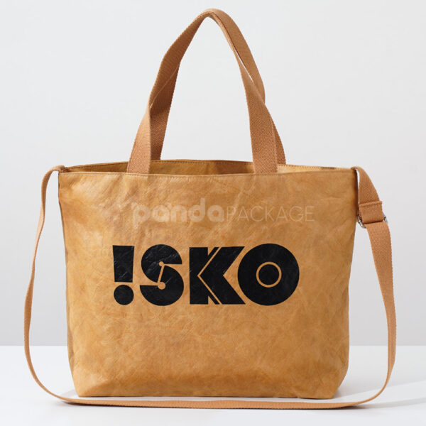Eco Kraft Crossbody Tote Bag with Shoulder Strap