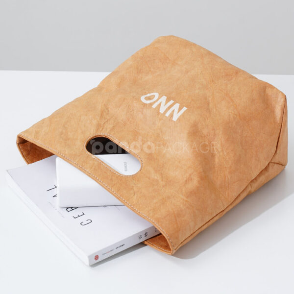 Washable Kraft-Style Non-Woven Bag with Die-Cut Handles