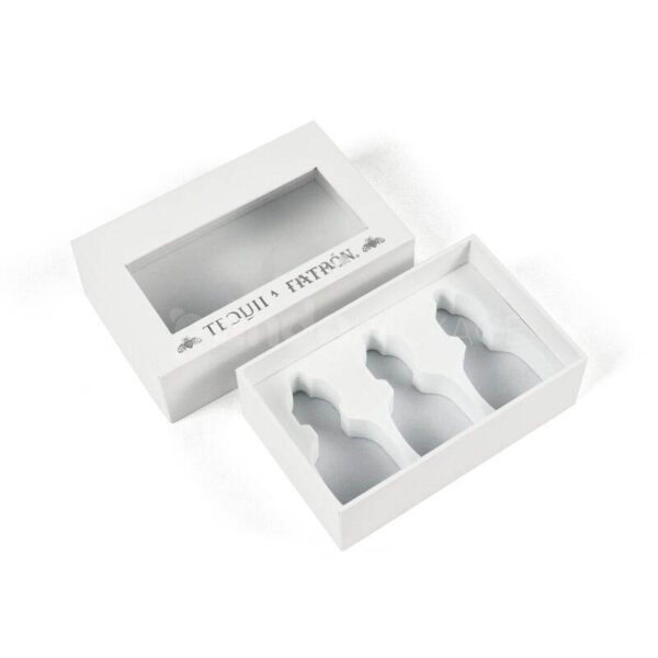 White Rigid Box with Clear Window and Foam Insert