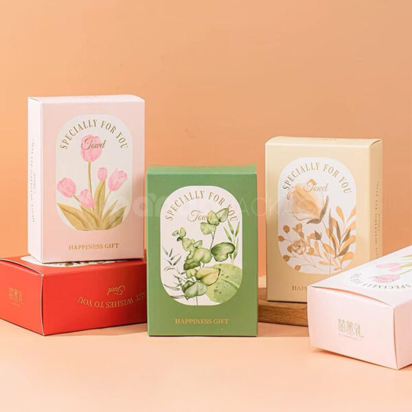 Floral Double Tuck Box for Gift Towels