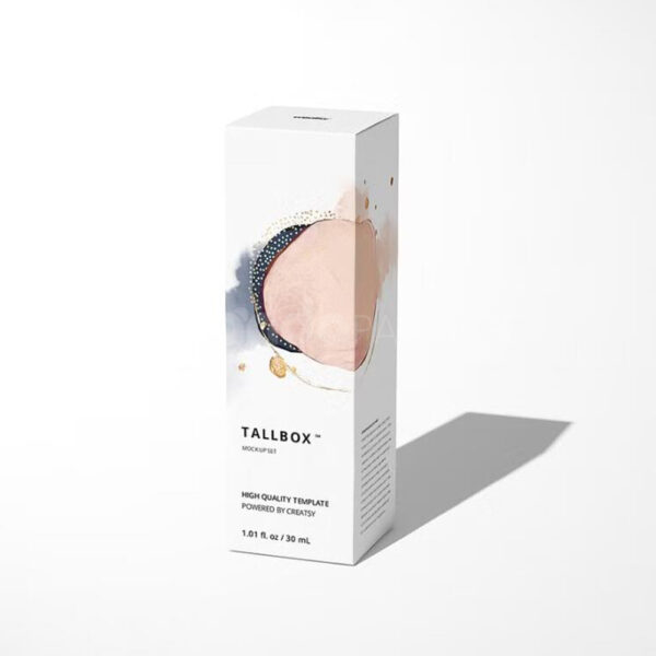 Tall Double Tuck Box for Skincare or Serum