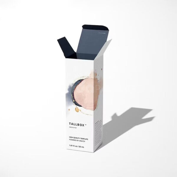 Tall Double Tuck Box for Skincare or Serum