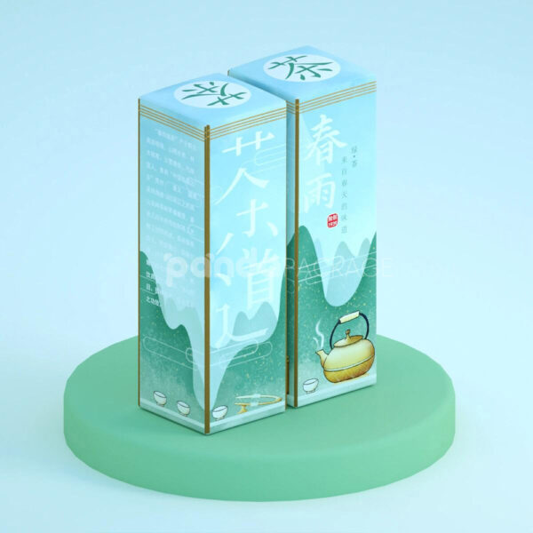 Elegant Paperboard Tea Box with Vertical Tuck End