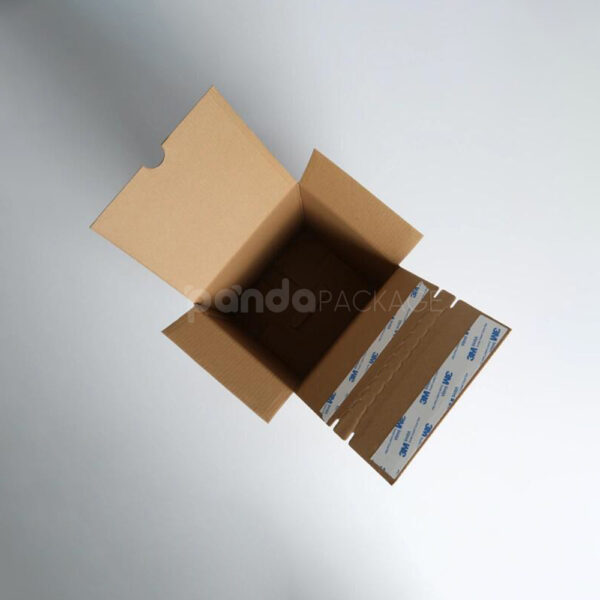 Red Corrugated Shipping Box with Self-Sealing Strip