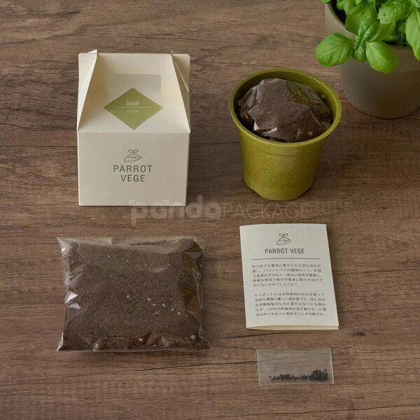 Foldable Paperboard Gable Box for Herb Planter Kits