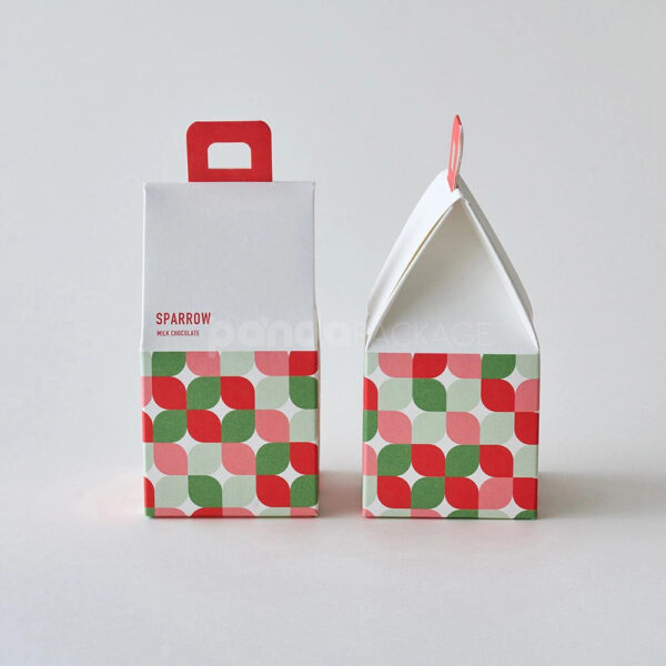 Geometric Hanging Hole Box with Top Tab