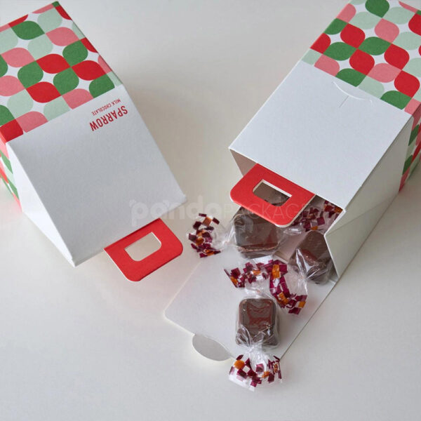 Geometric Hanging Hole Box with Top Tab