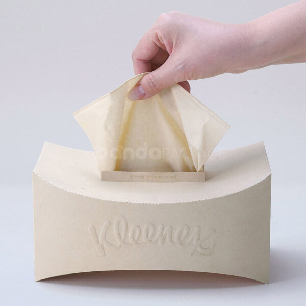Flat Glued Kraft Tissue Box – Minimalist Eco-Friendly Design