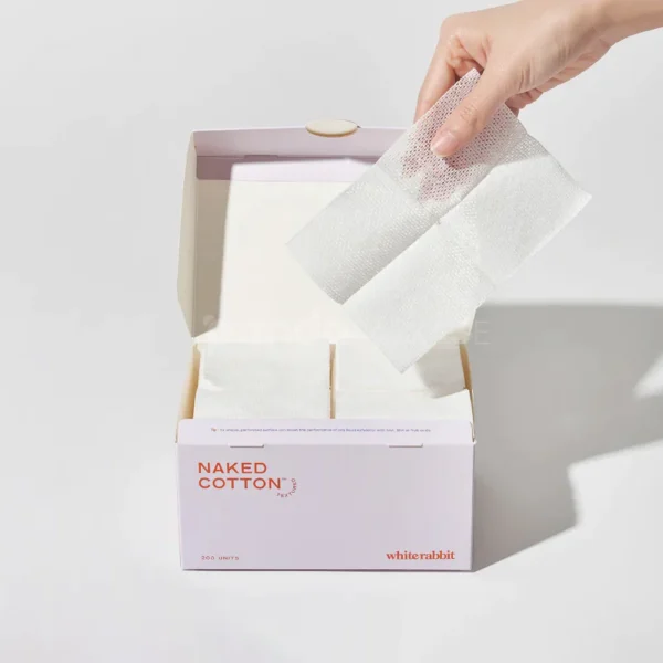 Flat Glued Box for Cotton Pads – Clean Minimalist Design with Easy-Access Lid