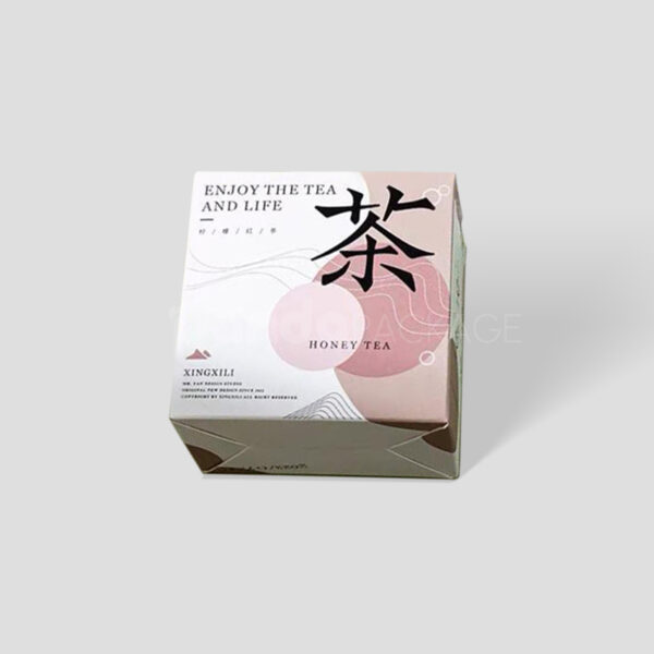 Self-Locking Bottom Box for Honey Tea