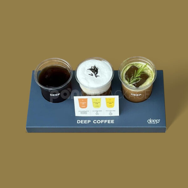 Tray Box for Coffee Flight Presentation and Tasting Sets