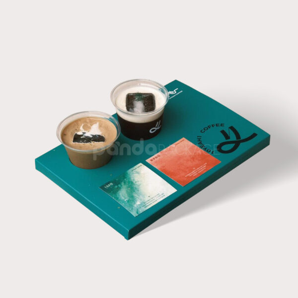 Minimalist Beverage Sampling Tray for Coffee Shops and Events