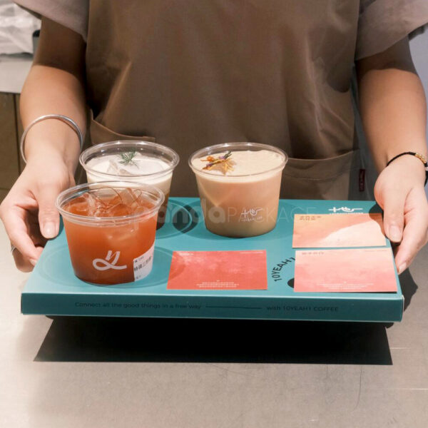 Minimalist Beverage Sampling Tray for Coffee Shops and Events