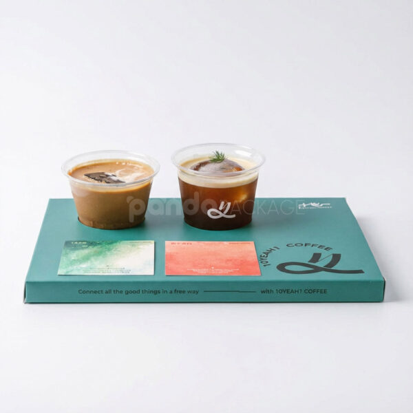 Minimalist Beverage Sampling Tray for Coffee Shops and Events