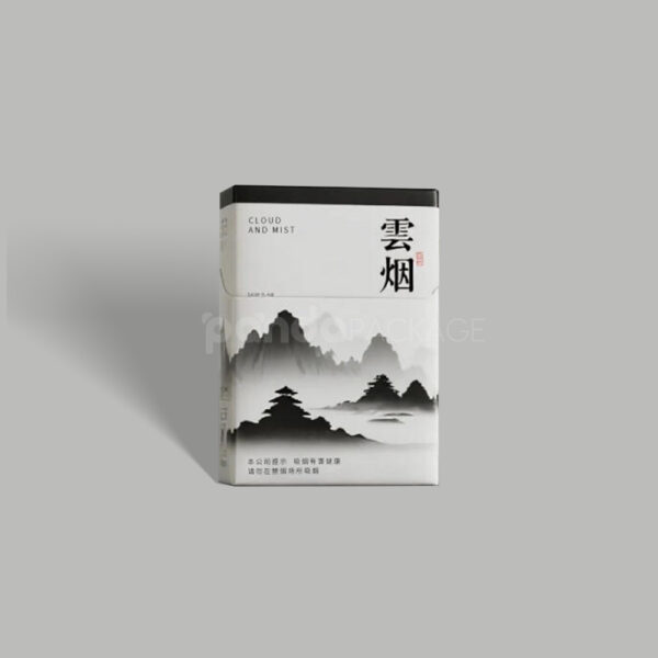 Traditional Chinese Landscape Cigarette Box with Ink Wash Painting