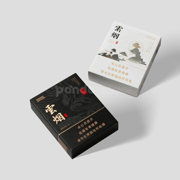 Traditional Chinese Landscape Cigarette Box with Ink Wash Painting