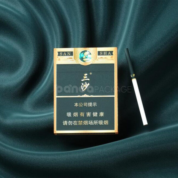 Classic Cigarette Packaging with Gold Border