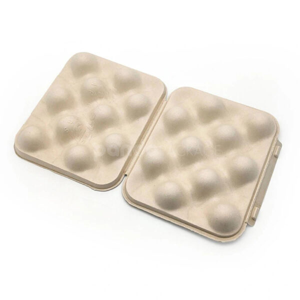 Sustainable 12-Cell Egg Tray with Hinged Lid