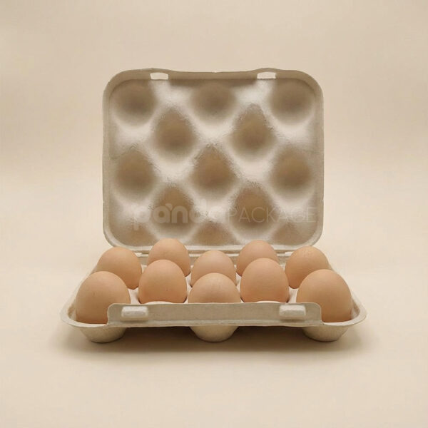 Sustainable 12-Cell Egg Tray with Hinged Lid