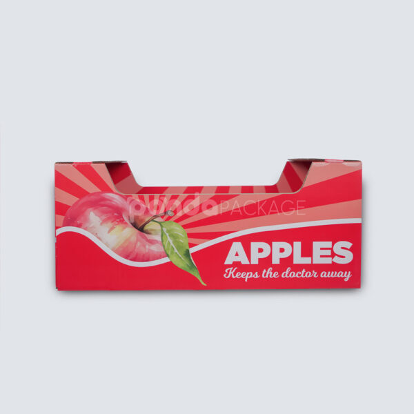 Retail Produce Display Tray for Apples with Custom Printed Graphics