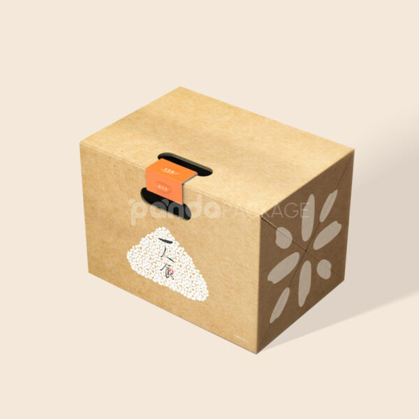 Eco-Friendly Kraft Display Box with Insert Tag for Grain or Gift Packaging