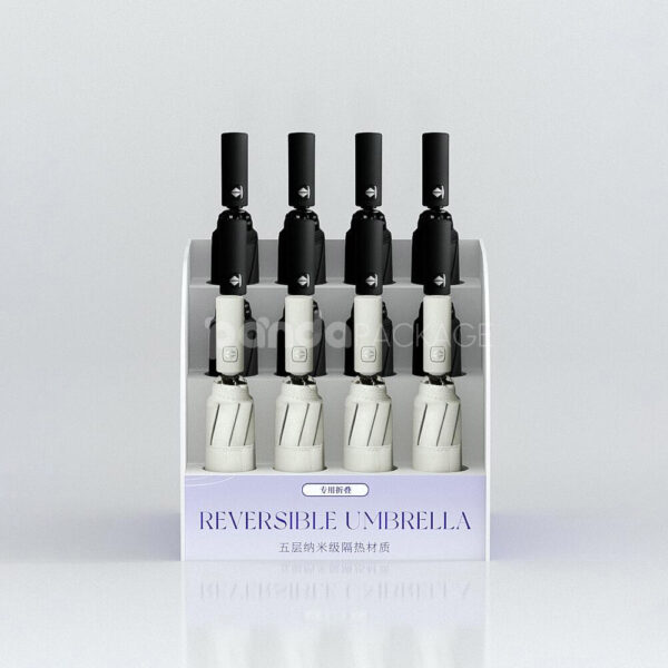 Compact Retail Counter Display for Foldable Umbrellas