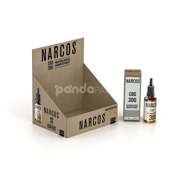 Kraft Counter Top Display Box for CBD Oil Bottles and Wellness Products