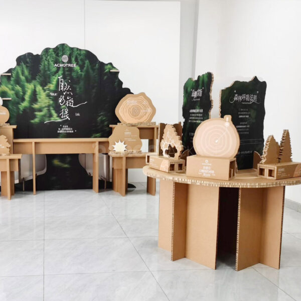 Sustainable Floor Display Unit for Nature-Themed Promotions