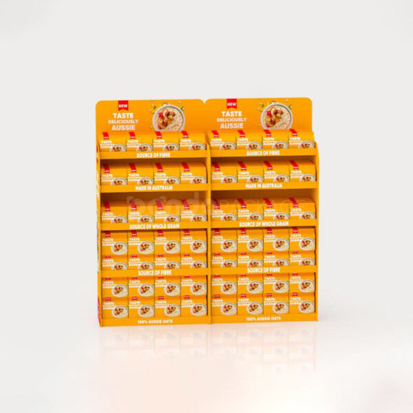 High-Capacity Floor Display Rack for Oatmeal and Packaged Foods
