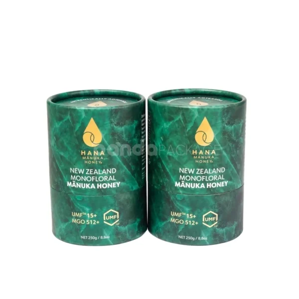 Premium Paper Can Eco-Friendly Gold Lid Glossy Finish