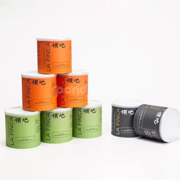Premium Cardboard Storage Canister with Perforated Lid Design