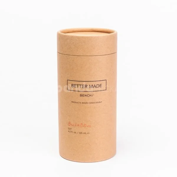 Round Lid-and-Base Sustainable Kraft Paperboard Box