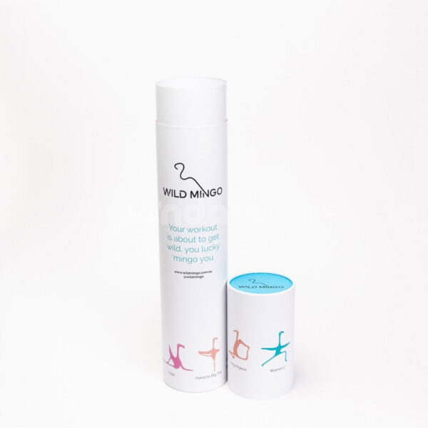 Tall Round Paper Canister with Printed Lid