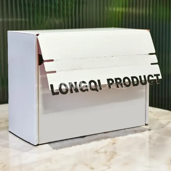 White Corrugated Tear-Strip Flip Mailer Box