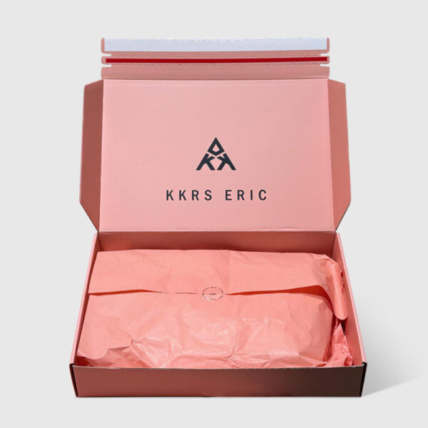 Custom Pink Apparel Mailer Box with Elegant Branding