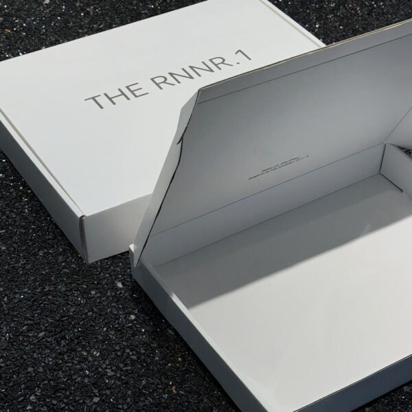 Minimalist White Apparel Mailer Box with Custom Logo Print