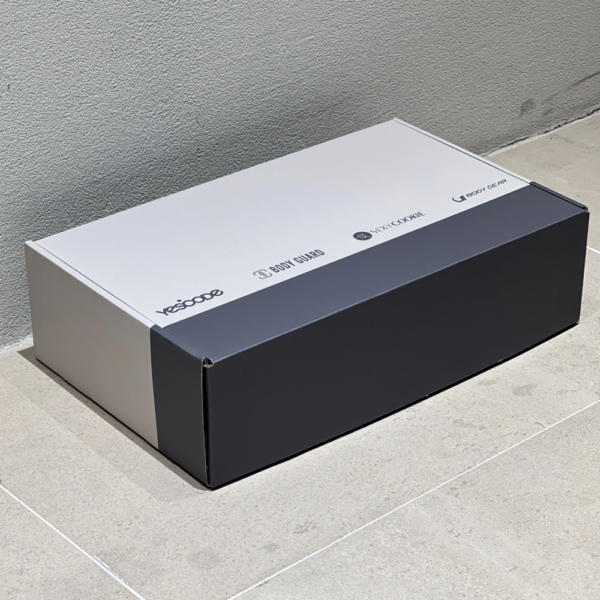 Custom Black and Gray Apparel Mailer Box with Logo Print