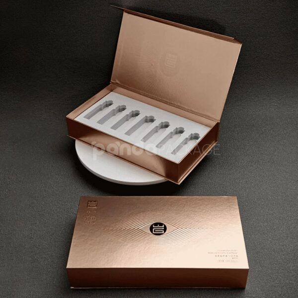 Rose Gold Magnetic Closure Luxury Rigid Box with Foam Inserts