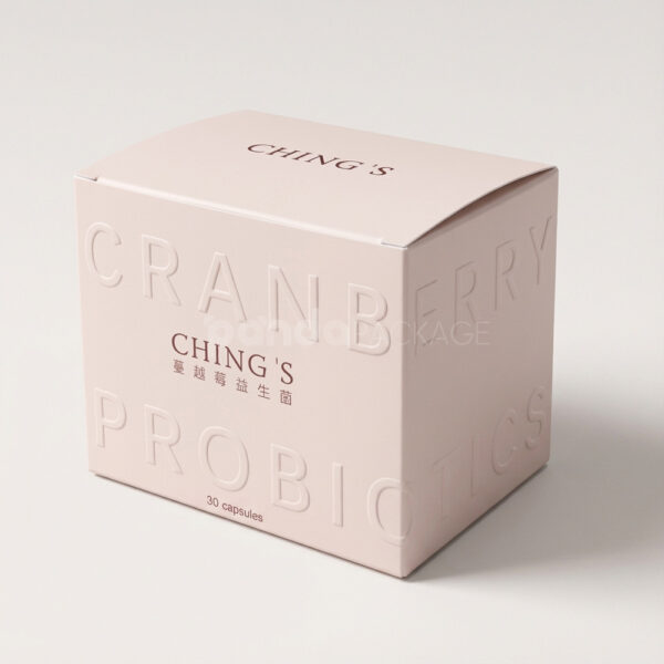 Pink Embossed Paperboard Box with Elegant Finish