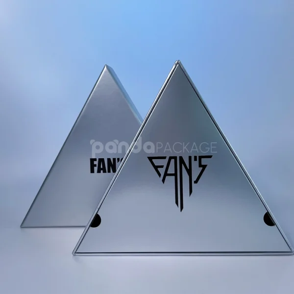 Silver Rigid Triangle Box with Lift-off Lid